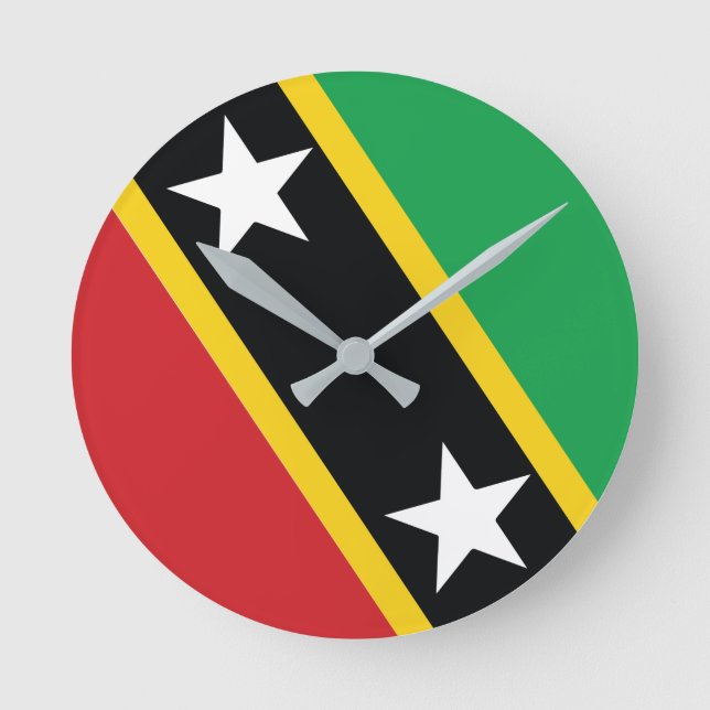 St Kitts and Nevis National Flag Clock (Front)