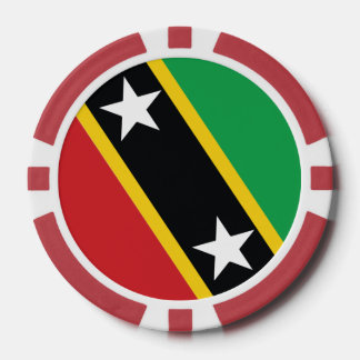 St Kitts and Nevis National Flag Poker Chips