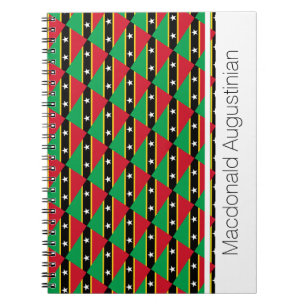 ST KITTS FLAG Custom Add Name Notebook Journal