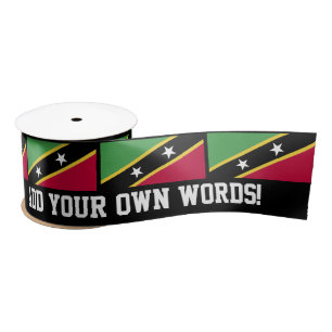 St. Kitts flag Satin Ribbon