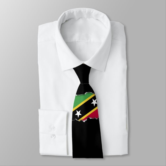 St. Kitts flag Tie (Tied)