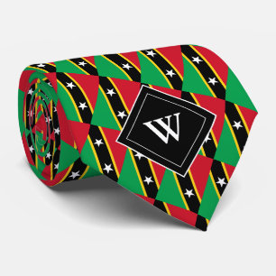 ST KITTS & NEVIS Christian Scripture Monogram Flag Tie