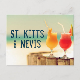 St. Kitts & Nevis cocktails Postcard