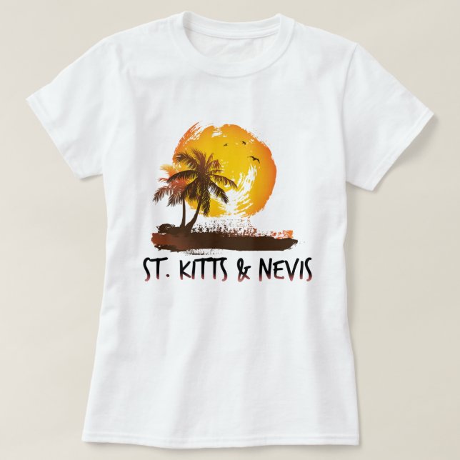 St. Kitts & Nevis grunge T-Shirt (Design Front)