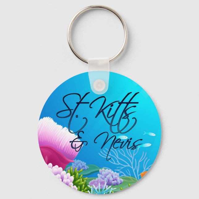 St. Kitts & Nevis reef Key Ring (Front)