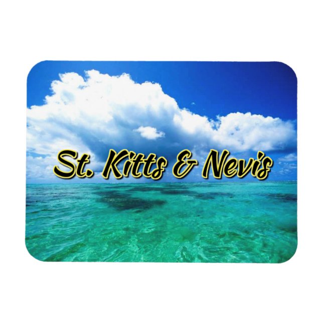St. Kitts & Nevis sea sky Magnet (Horizontal)