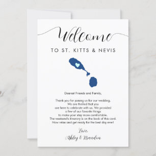 St. Kitts & Nevis Wedding Welcome Letter Itinerary