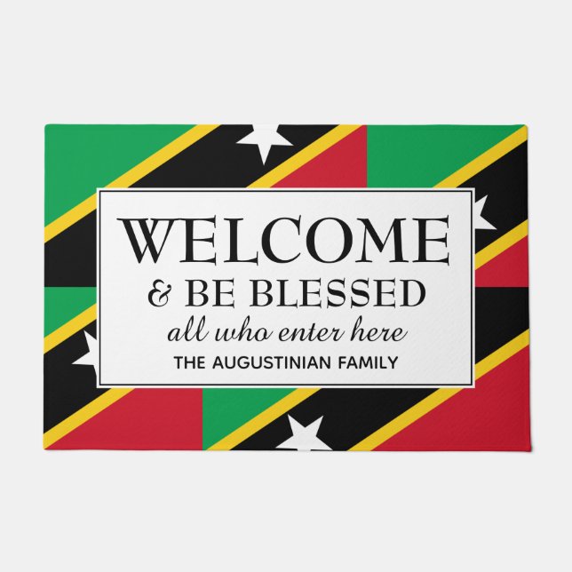 ST KITTS NEVIS Welcome Doormat (Front)