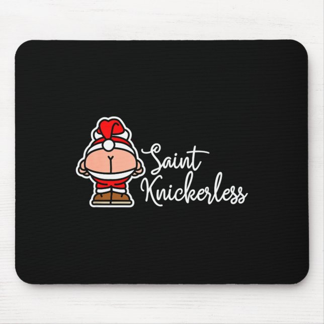 St. Knickerless Funny Mooning Santa Claus Christma Mouse Mat (Front)