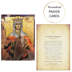 St. Kyriaki of Nicomedia Orthodox Prayer Card     