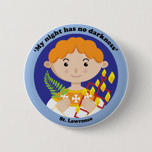 St. Lawrence 6 Cm Round Badge