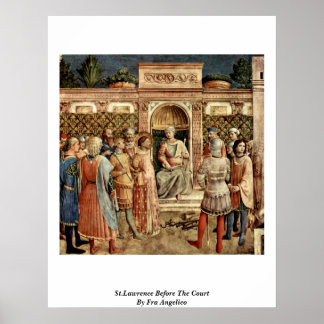 St.Lawrence Before The Court By Fra Angelico Poster