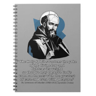 St. Lawrence Holy Spirit Catholic Quote Christian Notebook