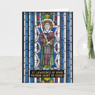 St. Lawrence of Rome, Patron Saint of Cooks Prayer Card