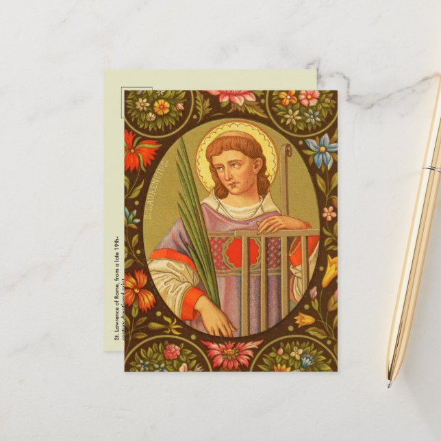 St. Lawrence of Rome (PM 04) Postcard 2 (Front/Back In Situ)