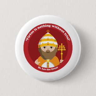 St. Leo the Great 6 Cm Round Badge