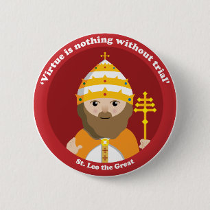 St. Leo the Great 6 Cm Round Badge