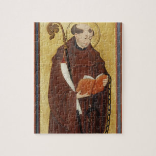 St. Leonard (oil on gold ground panel) (pair of 12 Jigsaw Puzzle