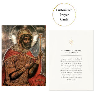 St. Longinus Orthodox Christian Prayer Card       