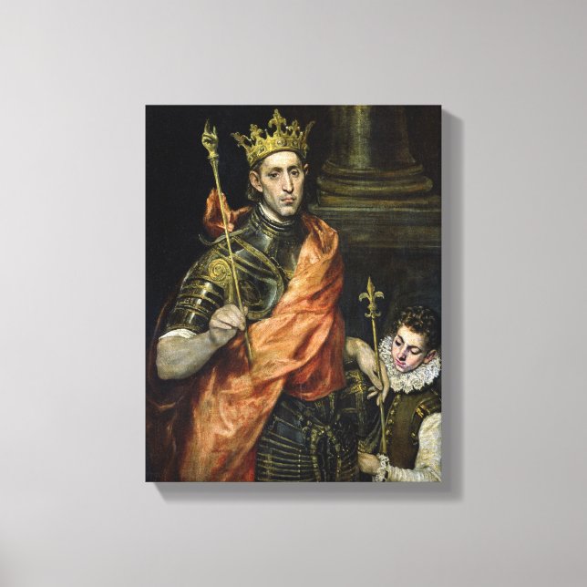 St. Louis  and his Page, c.1585-90 Canvas Print (Front)