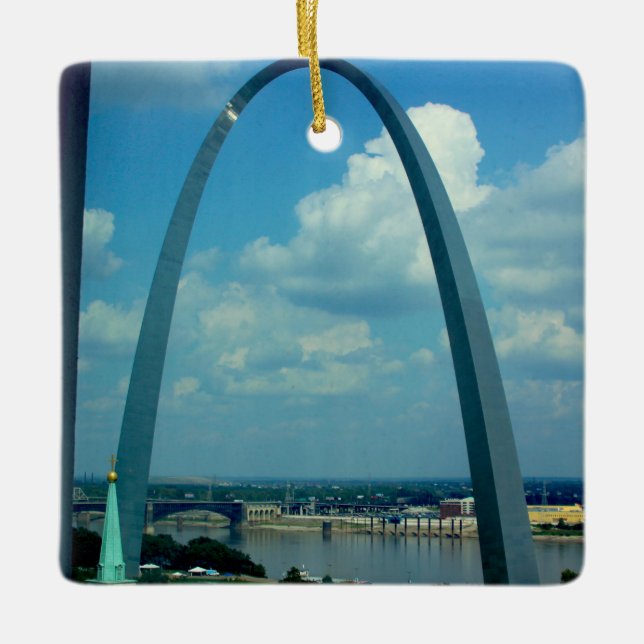 St. Louis Arch Ceramic Ornament (Front)