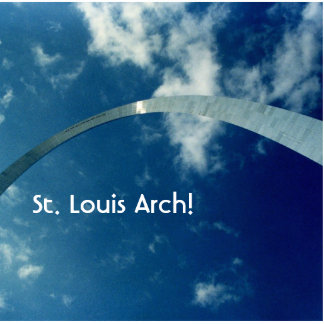 St Louis Arch Overhead clouds sun lrg1, St. Lou... Standing Photo Sculpture