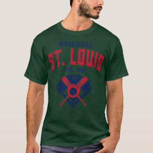 St Louis Baseball Est 1882 Vintage Look Text T-Shirt