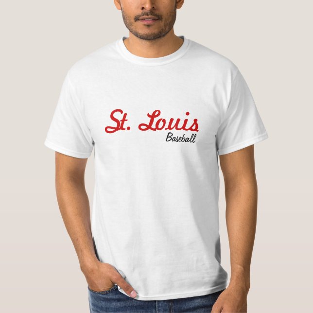 ST. LOUIS BASEBALL WHITE VALUE T-SHIRT (Front)