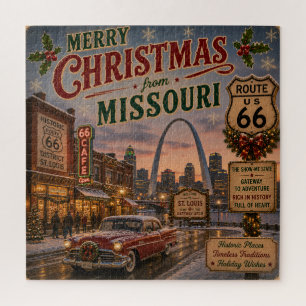 St Louis Christmas On The Mother Road Jigsaw Puzzle