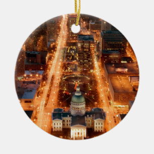 St. Louis Christmas View Ceramic Tree Decoration