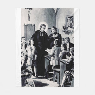 St. Louis de Montfort - True Devotion to Mary Art Fleece Blanket