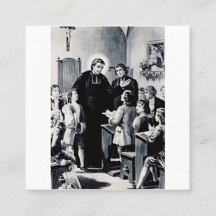 St. Louis de Montfort - True Devotion to Mary Art Square Business Card