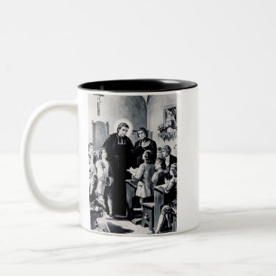 St. Louis de Montfort - True Devotion to Mary Art Two-Tone Coffee Mug