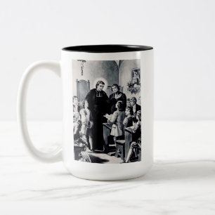 St. Louis de Montfort - True Devotion to Mary Art Two-Tone Coffee Mug