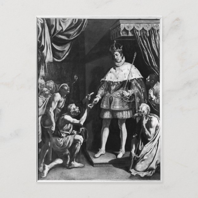 St. Louis  Distributing Alms, c.1615-20 Postcard (Front)