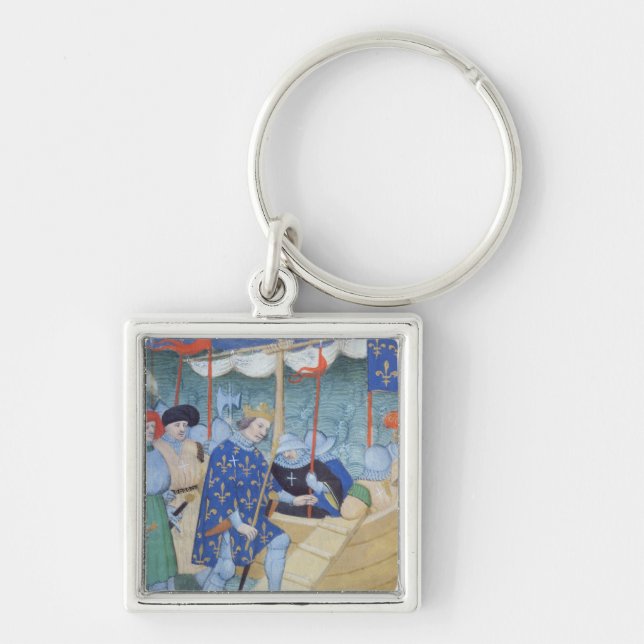 St. Louis embarking for the Crusades Key Ring (Front)