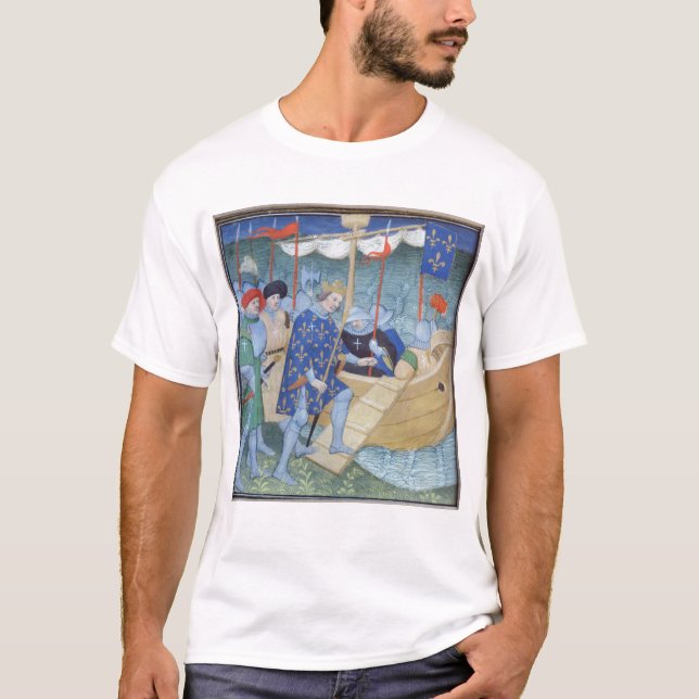 St. Louis embarking for the Crusades T-Shirt (Front)