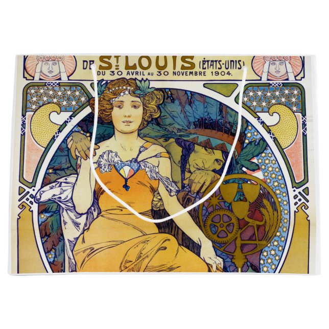 St. Louis Exhibition, Mucha Large Gift Bag (Front)
