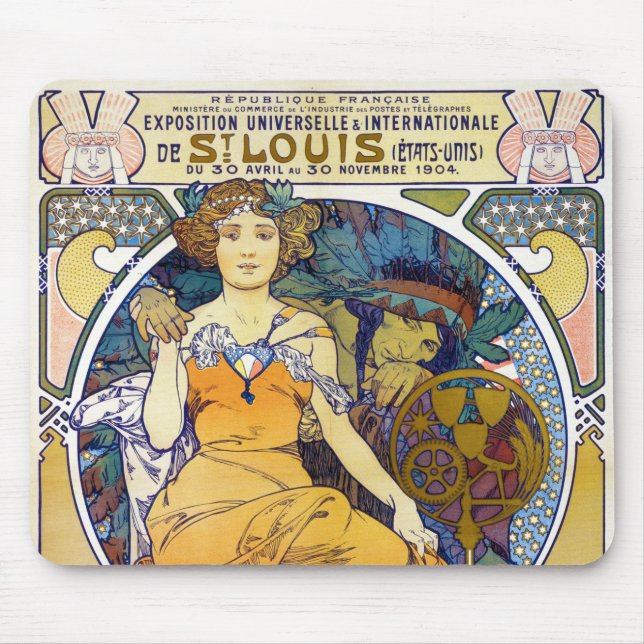 St. Louis Exhibition, Mucha Mouse Mat (Front)