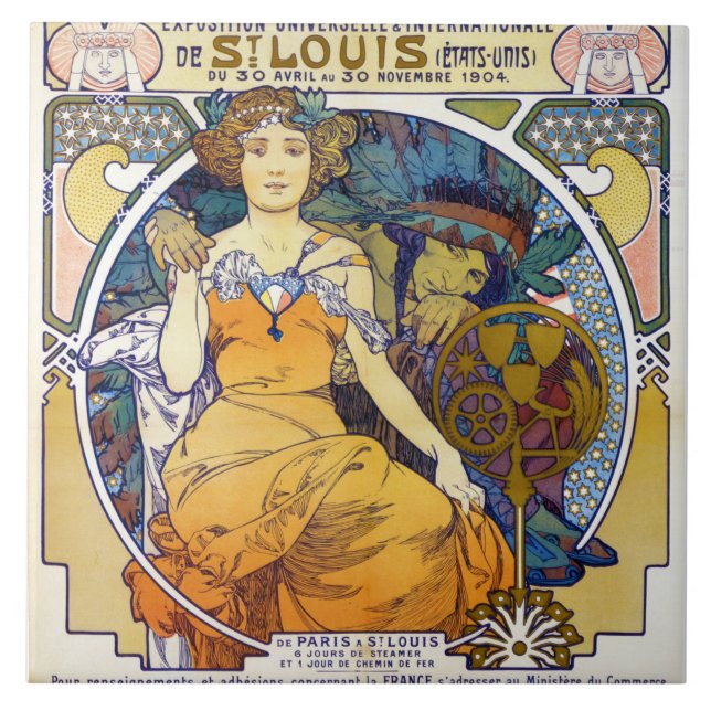 St. Louis Exhibition, Mucha Tile (Front)