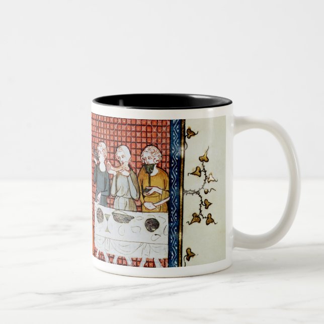 St. Louis Feeding,'Life and Miracles St. Two-Tone Coffee Mug (Right)