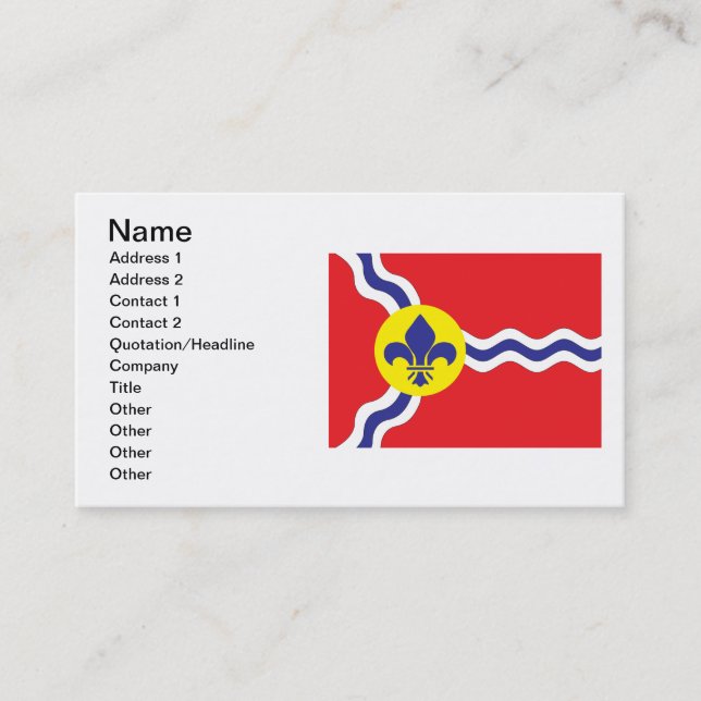 St. Louis flag Business Card (Front)