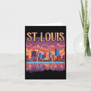 St Louis Gateway Arch Missouri Cityscape Skyline  Card