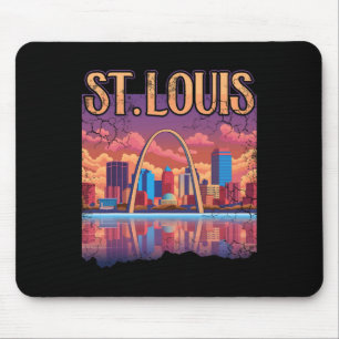 St Louis Gateway Arch Missouri Cityscape Skyline Mouse Mat