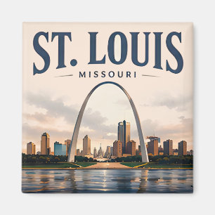 St. Louis Gateway Skyline Magnet