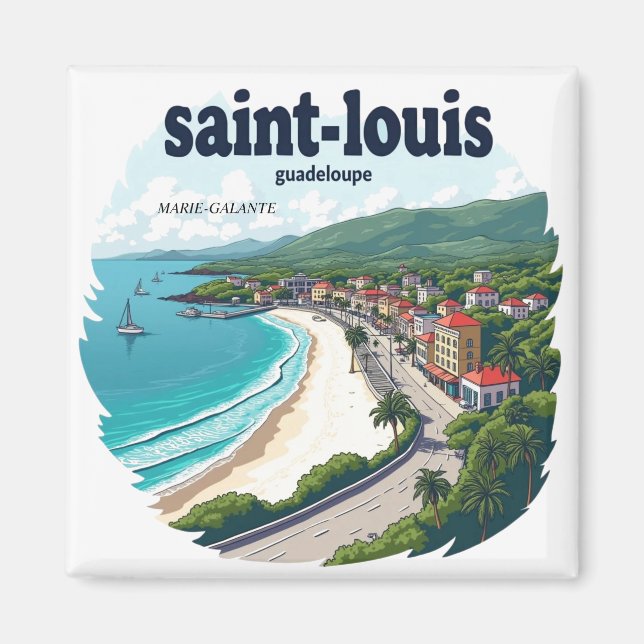 ST. LOUIS GUADELOUPE MAGNET (Front)