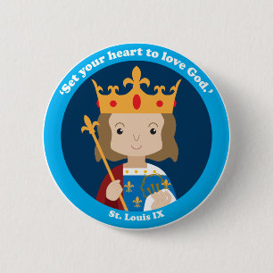 St. Louis IX 6 Cm Round Badge