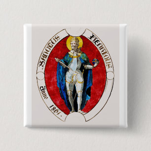 St. Louis IX of France Patron of Kings 15 Cm Square Badge