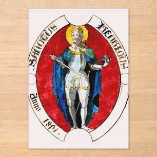 St. Louis IX of France Patron of Kings Acrylic Invitations
