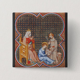 St. Louis IX of France Patron of Kings Art 15 Cm Square Badge